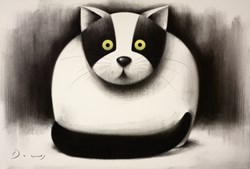 Cat's Eyes by Doug Hyde - Original Pastel on Board sized 22x15 inches. Available from Whitewall Galleries